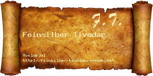 Feinsilber Tivadar névjegykártya